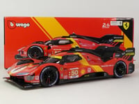 Burago Ferrari 499P #50 Pôle 24H Le Mans 2023 1/18 En Stock 18-16301#50