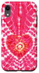 Coque pour iPhone XR Style Tie Dye Rose Amour Méditation Zen Motif Cœur Boho