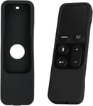 Coque De Protection Pour Apple Tv 4K,En Silicone Pour Apple Tv 4K,Génération Siri Remote-Antidérapant,Coupe Ajustée,Durable,Absorption Des Chocs¿Noir)