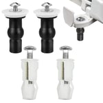 4 Pièces Fixation Abattant WC Vis Abattant WC Fixations Charnières Vis d'Expansion pour Lunette de Toilette Universelles Vis et Boulons pour Sièges de Toilette, pour Siège de Toilette