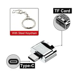 Elough-Adaptateur de lecteur de carte Micro SD TF pour iOS 12,système supérieur,lecteur de carte mémoire OTG pour iPhone 14,13 TF vers IOS,VopeC,Micro OTG - Type Silver TF to Type C