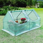 Yorbay Serre de Jardin Tunnel 90 x 90 x 180 cm Mini Serre à Tomates Plastique PE Tente abri petite Serre de Terrasse Balcon