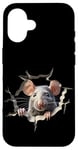 iPhone 16 Mouse Hole Peeking Mice Cute Mouse Costume Boys Girls Men Case