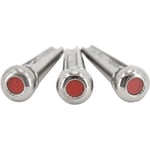 SET DE CHEVILLES LIQUID METAL CHROME POINT ROUGE