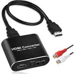 4k@60hz Hdmi-ljuduttag med 1,2 m Hdmi-kabel Avedio Links, optisk Toslink Spdif + 3,5 mm Aux stereoljudutgång, Hdmi-ljudkonverteradapterdelare