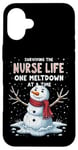 iPhone 16 Plus Nurse Xmas Surviving The Nurse Life One Meltdown At A Time Case