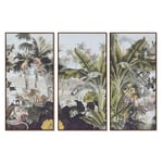 Home ESPRIT Lot de 3 tableaux tropicaux 180 x 4 x 120 cm (3 pièces)