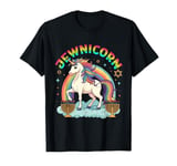 Funny Hanukkah Jewnicorn Unicorn Girl LGBT Jewish Chanukah T-Shirt