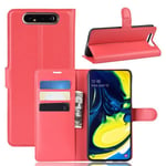 Galaxy A80/A90      Pu Wallet Case    [Red]