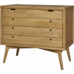 Akiten Retail - Commode 4 tiroirs Marley Bois naturel - Bois naturel