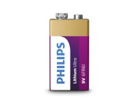 Philips Lithium Ultra Batteri 6FR61LB1A/10, Engångsbatteri, 9V, Litium, 9 V, 1 styck, Cd (kadmium), Hg (kvicksilver), Pb (bly)