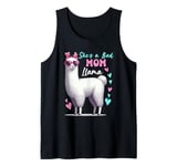 She's A Bad Funny Joke Mom Cute Llama Mother's Day Farm Tank Top