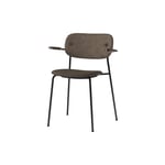 Co Dining Chair Fully Upholstered With Armrest, Dark Stained Oak/remix 0233