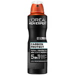 L'Oréal Paris Men Expert 48H Carbon Protect Anti-Perspirant Deodorant for Men, 250ml Pack of 6, Bulk Buy