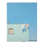 Washing Line Shadows By Amy Denver Minimalist Soft Pastel Laundry Room Minimalism Simple Modern Artwork Unframed Wall Art Print Poster Home Decor Prem