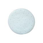 Blue Canyon Quadrant Tapis de Douche antidérapant en PVC - Séchage Rapide - avec ventouses et Trous de Drainage - Résistant à la moisissure - Durable - 50 cm de diamètre - Blanc