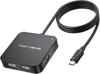 Hub USB C Long câble,Adaptateur multiport Type-C vers HDMI,4K HDMI,PD 100 W,2 USB A 3.0,1 Port USB C 3.0.Station d'accueil pour MacBook Pro/air,Steam Deck,Dell/HP/Lenovo/Surface/Switch (4ft)(Q25)