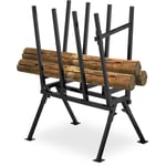 Relaxdays - Chevalet de sciage, charge maximale 400 kg, acier robuste, hlp: 107 x 81 x 53 cm, pour couper le bois, noir