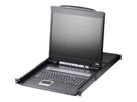 Aten Cl1308n - Kvm-Konsoll Med Kvm-Svitsj - 8 Porter - Ps/2, Usb - 19" - Kan Monteres I Rack - 1280 X 1024 @ 75 Hz - 250 Cd/M² - 1000:1 - 5 Ms - 1U