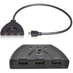 progrès-3PORT 13B Splitter HDMI Switcher Commutateur Pour HDTV 1080P