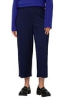 Ulla Popken Sweat-Culotte, Struktur Pantalons, Titane/Bleu, 48 Femme