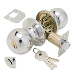 Wolfpack 3030500 - Bouton avec clé + loquet pour porte d'entrée, Chromé