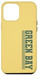 iPhone 14 Pro Max Green Bay Checkered Flag Stripe Varsity Green Bay Case