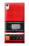 Red Cassette Recorder Graphic Case Cover For Sony Xperia XA1