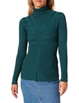 Morgan Femme Fine Jauge Manches Longues 212-metro Pull-over, Vert Fonce, S EU