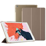 10.2 inch mobile phone case for iPad 9th/8th/7th generation (2021/2020/2019) with smart wake-up function, cover of the protective case is made of PU and PC, gold