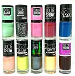 Maybelline Color Show Colorama  Assorted/Multi Set of-10 Nail Polishes