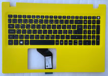 Clavier Qwertz Swiss-Allemand Acer Aspire E5-573 6B.MVUN7.024 LV5T_A50B AEZRTS00010 NK.I1513.00T NKI151300T PK131FZ1A11 61904EE3K201 ACM14H86CH TOPCASE Jaune