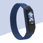 Nylon watch för Xiaomi Mi Band 4 3-rem Solo Loop NFC- watch Dam Smart Band Presentbälte Correa Mi Band 7 6 5 Blå Blue Mi Band 7 6 5 4 3