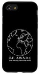 Coque pour iPhone SE (2020) / 7 / 8 Contours de la carte du monde Protection de la nature