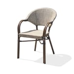 Fauteuil de jardin empilable - Aluminium - USHAIA  