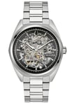 Bulova Silver Mens Analogue Watch Surveyor 96A293