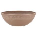 PSW Pot de Fleurs Bas Peu Profond pour Plantes Grasses, bonsaï, Jardin féérique, Herbes, Plastique, Pierre, Bois, Taupe, 30,5 cm