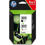 HP Ink Cartridge Black Cyan Magenta Yellow for  DeskJet 1110/2130/3630 302