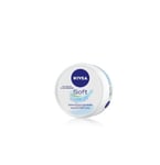 NIVEA SOFT Crème de soin multi-usage hydratante 48H (1x50ml), Soin hydratant Visage Corps & Mains Vitamine E & Huile de Jojoba, Formule Vegan lègère & fraîche, 95% ingrédients d'origine naturelle