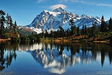 Papermoon Mountain Shuksan Papier peint photo non tissé Impression numérique Avec colle Différentes tailles