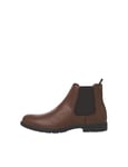 JACK & JONES Homme Jfwfenchurch Bottines Chelsea en polyuréthane Chelseaboots, Cognac, 44 EU