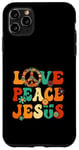 Coque pour iPhone 11 Pro Max Costume hippie sexy Love Peace Jesus Christian Fun années 60 et 70