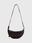 AllSaints Half Moon Leather Cross Body Bag