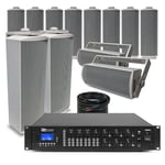 100V 6-Zone Column Speaker Matrix System for PA Music in Pubs Restaurants (x12)