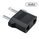 Adaptateur de prise EU 4.0/4.8mm,prise EU US israël à Euro KR BR brésil convertisseur de prise de voyage américain,prise coréenne - Type 2 hole 4.0MM EU-10PCS #A