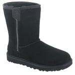 UGG W Classic Short Bailey Zip Boot, Black, 8 UK Child