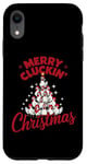 iPhone XR Merry Cluckin' Christmas Funny Chicken Lovers Farm Xmas Case