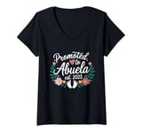 Womens Promoted to Abuela 2025 Mothers Day First Time Mom Pregnancy V-Neck T-Shirt