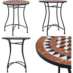 Vidaxl - Table de bistro mosaïque Marron 60 cm Céramique - table - tables - Home & Living - Brun