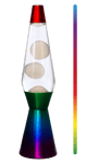 iTotal - LED Lava Lamp - Color-changing Light, White Wax and Rainbow Base - 36 cm (XL2935)